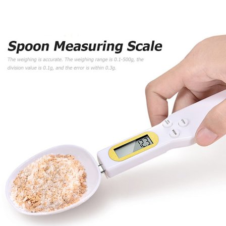 Elektronisk köksvåg 500 g 0,1 g LCD digital matmjölsvåg Digital skedvåg