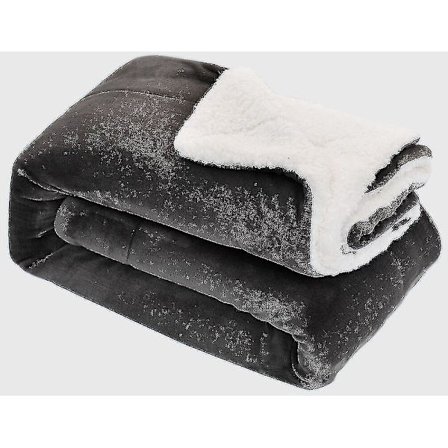 Mjuk och mysig stor filt i fuskpäls och mink till säng, soffa, dubbelsäng och king size