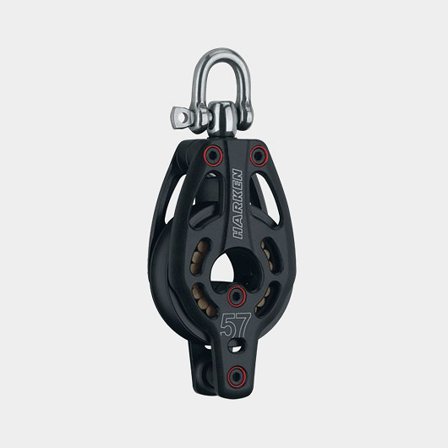 Harken 57mm Aluminum Low-Load Block - Swivel, Becket (3229)