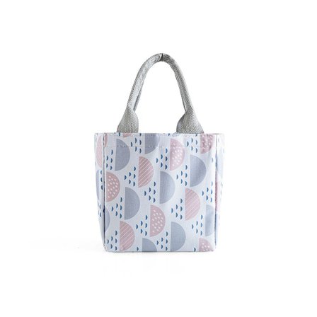 Bærbar Isolert Mat Lunch Bag - Hvit