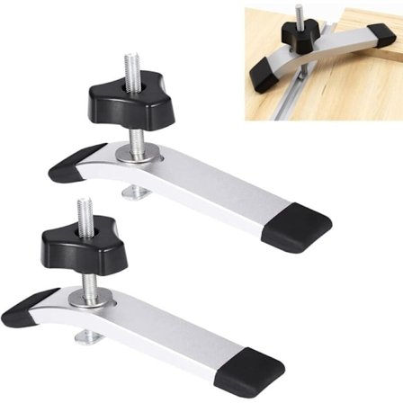 Aluminiumskensats T-spårs åtdragningsverktyg, T-spårsklämma T-spårsklämsats med höghastighetslegerat stålhållare, för träbearbetningsverktyg T-spår