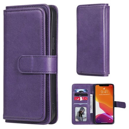 10-slot Lommebok Etui til iPhone 13 Pro Max - Lilla