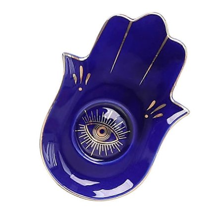 Keramisk Ringhållare - Buddha Hand Smyckesorganisatör för Nycklar/Örhängen