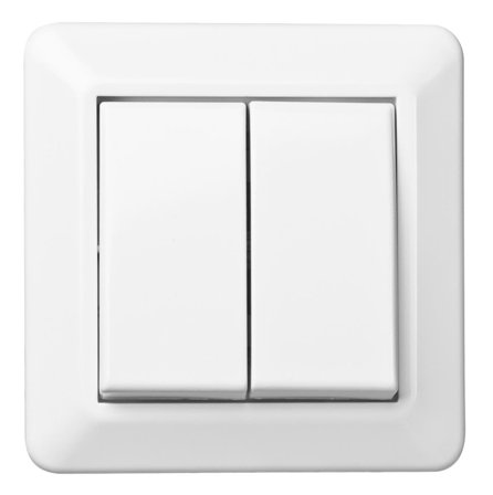 Elko EKO30103 Strömbrytare renvit (RAL9003), skruvkoppling utan klor Kopplingstyp: Kron, Strömbrytare & vägguttag