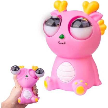 Squeeze Stress Relief Leksak Ögon-Poppande Drake Rolig Ögonboll Sprängleksaker