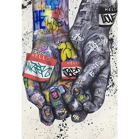 #30x40cm Voksen & Børn 5D DIY Diamantmaleri Sæt - Graffiti Pal#