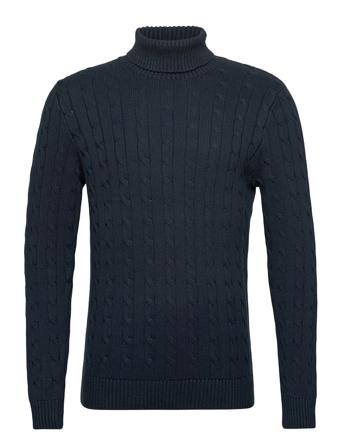 Slhryan Structure Roll Neck W Blue Selected Homme