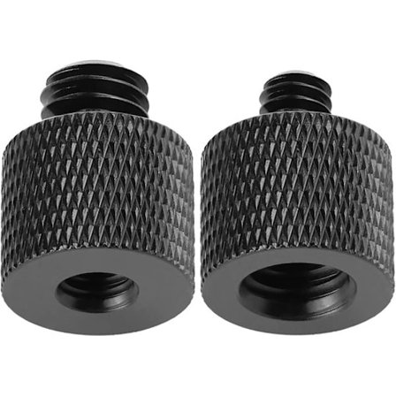 ING 1/4 till 3/8 och 3/8 till 1/4 kamerastativadaptrar - hane till hona skruvar för kamera, stativ respektive monitor.