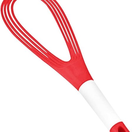 Egg Beater Kjøkkenverktøy Roterende Dobbeltformål Visp Rød