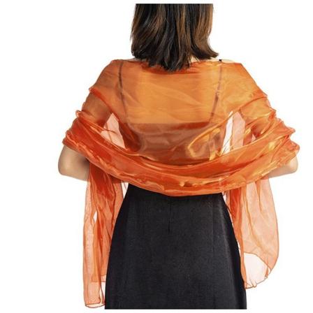 Komfort damsjal 2022 vår och höst enfärgad sjal Orange Red 135-175CM