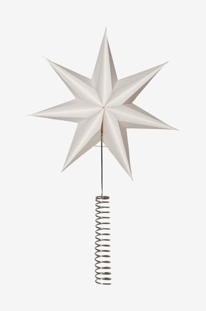 Star Trading - Topstjerne Isa - Hvid - Julepynt - Fra Homeroom