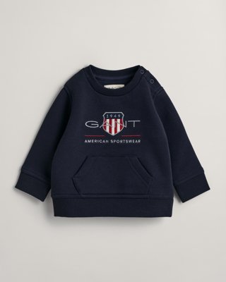 GANT - Archive Shield collegegenser til baby evening blue