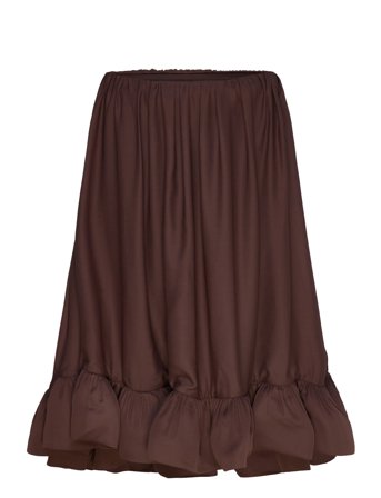 Malina Mikala Strapless Ruffled Mini Dress Brun