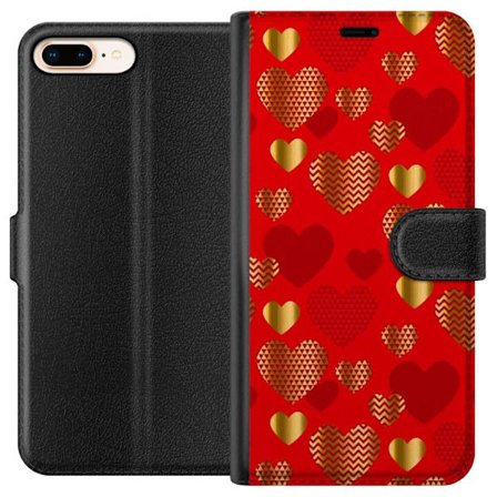 Yhteensopiva Lompakkokotelo Apple Apple iPhone 8 Plus GoldenHearts