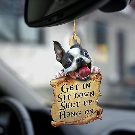 Uusi söpö koira, kaksipuolinen riipuskoriste, jossa on aarrekartta, pentu