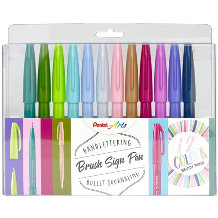 Brush Sign Pen 12-set Pastel