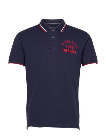 Solid Polo Pique Polos Short-sleeved Blå Sebago