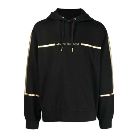 Armani Exchange, Logo hood Czarny, Mężczyzna, Rozmiar: S