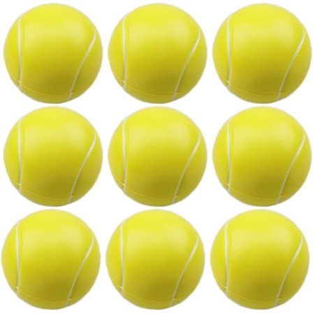 Bløde skumtennisbolde, 9 stk. skumbolde med høj hoppeevne, bløde bolde til indendørs og udendørs sport, svampetennisbolde til børn, drenge og piger og