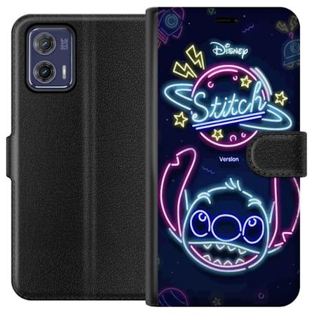 Motorola Moto G73 Lompakkokotelo Stitch Neon
