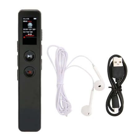 Digital stemmeaktivert lydopptaker, bærbar, lett, metall, HD-støyreduksjon, mini lydopptaker, 32 GB