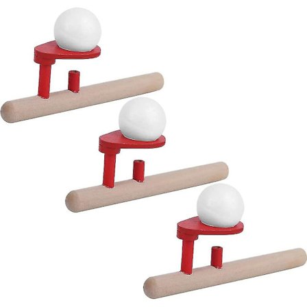 Flydende Pusterørsbolde Naturligt Træ Blæselegetøj Pædagogisk Legetøj Fødselsdagsgave