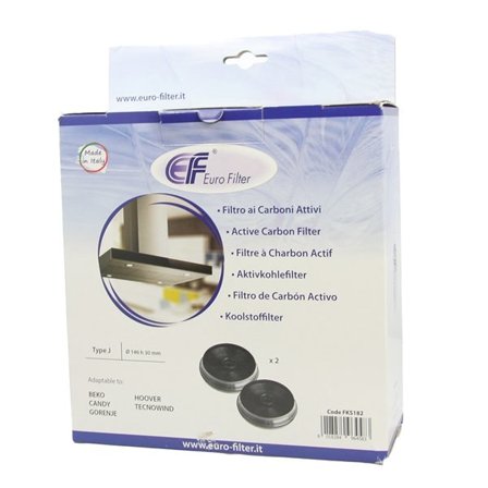 Eurofilter D145 Kolfilter till Whirlpool köksfläkt 2-pack