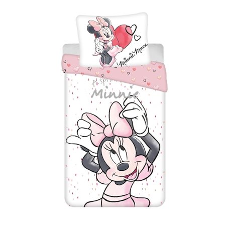Disney Minnie vit sängkläder set 140×200 cm, 70×90 cm