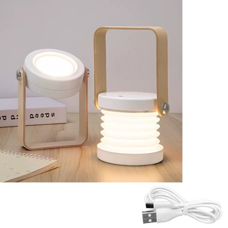 1 st (vit) LED-lykta nattlampa kreativ hopfällbar