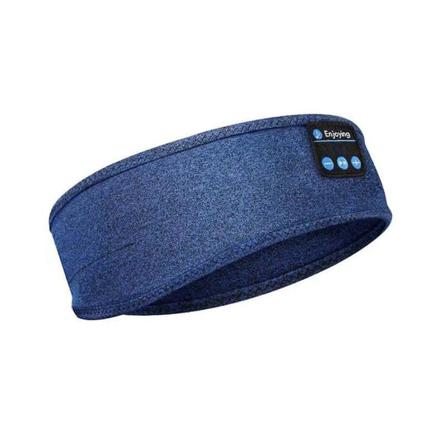 Trådlösa Hörlurar Med Huvudband Elastiskt Svettband Bluetooth 5.0 Blue