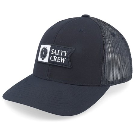 Salty Crew - Pinnacle 2 Retro Black Trucker Trucker Black Cap - @ Hatstore