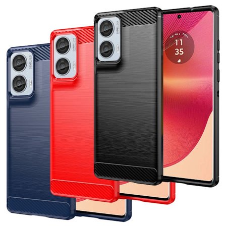 SKALO Motorola Edge 50 Fusion Armor Carbon Iskunkestävä TPU suojakuori - Valitse väri