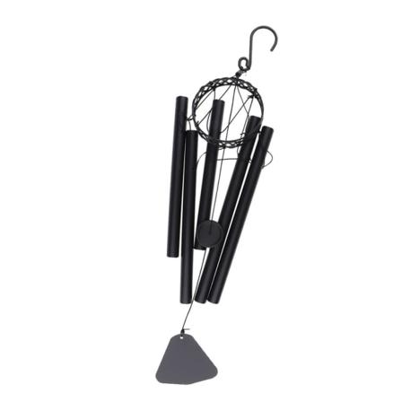 Metall Aluminium Wind Bell Chimes Hängande dekoration Hantverk M001 Svart