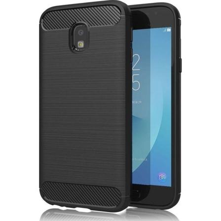 Galaxy J3 (2017) Cover Forcell Carbon Blød Plast - Sort
