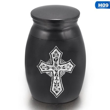 Svart legering kjæledyrurne Husdyr Hund Katt Fugler Mus Kremering Aske Urne Minneskap Columbarium Kjæledyr Minnesmerker Ministørrelse H09