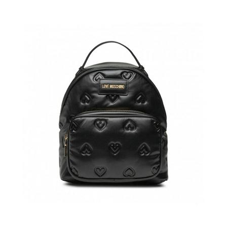 Love Moschino, Backpack Embossed Czarny, Kobieta, Rozmiar: ONE Size