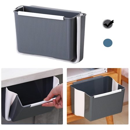 Riippuva keittiöroskakori, kokoontaitettava ruokajätteen säiliö, roskakorit kaappiin, kylpyhuone, makuuhuone, turvaistuin, suuri koko, taitettava, 