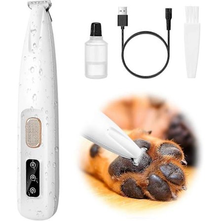 Hundeklo-trimmer, Uppgraderad 18mm Blad Vattentät Mikro Precision Trimmer, Elektrisk Hundklippare för Pälsvård, Laddbar Rakapparat för Tassar, E