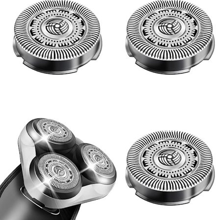 3 stk. - Udskiftningshoved til Philips SH90 Shaver, Shaver Blades til 9000-serien, Kompatibel med SH90/70, SH98/70, SH98/80-serien Shavere
