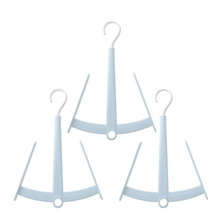 3 stk. sko tørring krog dobbelt krog roterbar stabelbar sko tørring bøjle til lejligheder sovesale lyseblå