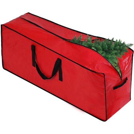 Kunstige Store Opbevaringsposer til Juletræer med Håndtag, Passer til Op Til 213 cm Kunstige Træer Lynlåspose Beskytter Mod Støv, Insekter og Fugt