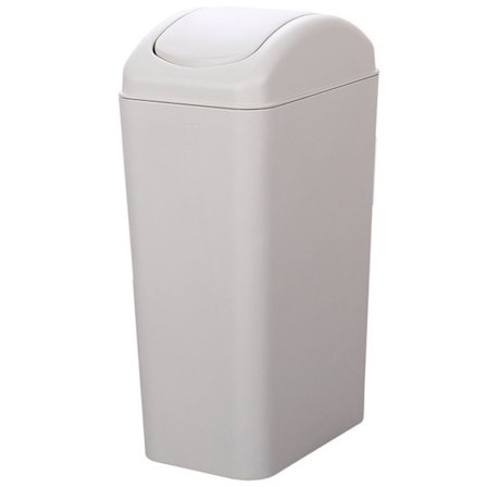 Lille affaldsbeholder med låg, 12 liter/3 gallon lille grågrøn plast