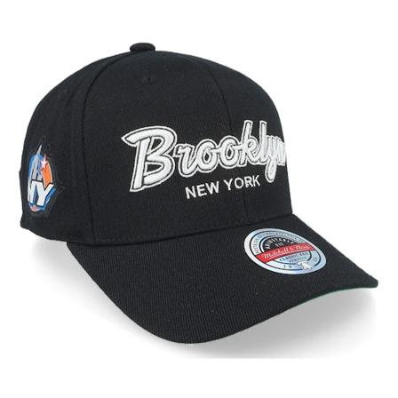 Mitchell & Ness - NBA Svart adjustable Keps - Brooklyn Nets Allstar Script Patch Classic Red Black Adjustable @ Hatstore