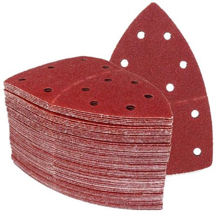 Slipe-trekanter 25 stk 11 hull 105 x 152 mm 180 korning for multi-slipere Slipepapir Sandpapir