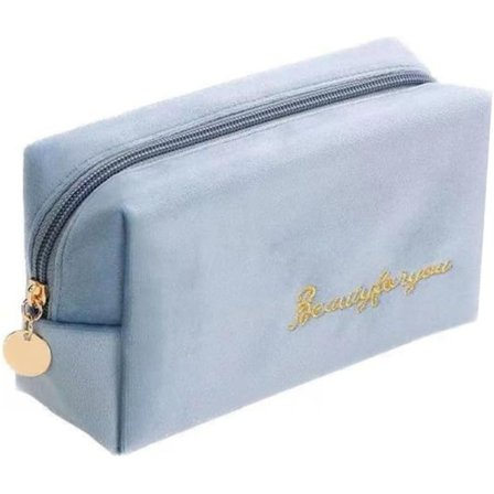 Kosmetiktaske Rejse Makeup Taske Organizer Fløjl Toilet Taske Vasketaske Etui eller Pung Penalhus med Lynlås Bærbar Vaskbar