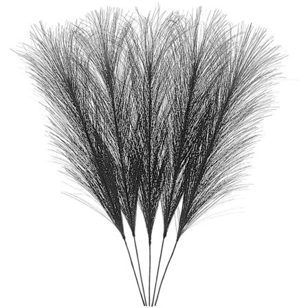 Påsk fjädrar / plym 5 pack Svart polyester Cult Design