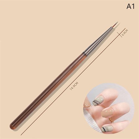 Neglekunstbørste Tegneverktøy Tippbørste Manikyr Gel Polish UV A1 one size