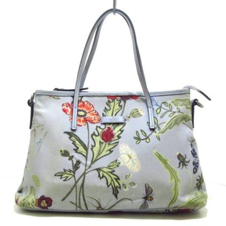 Gucci Vintage, Pre-owned Canvas Handbag Blauw, Dames, Maat:ONE Size,nylon