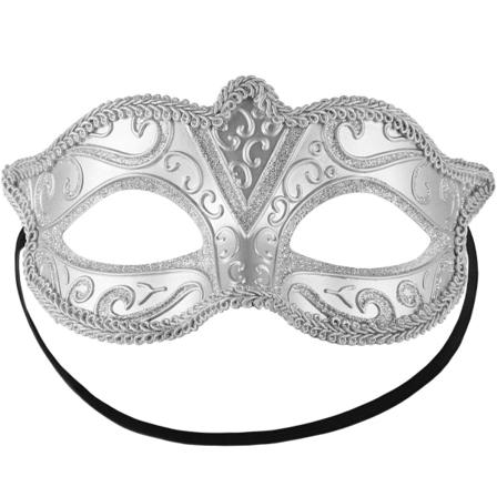 Tectake Venetiansk Mask Med Mönster Silver
