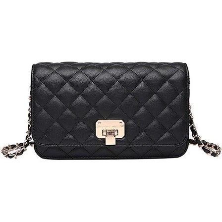 Vattentät lädertote väska, axelrem för kvinnor (svart)